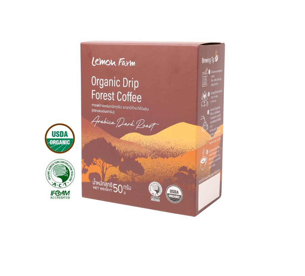 Lemon Farm Organic Wild Drip Coffee Arabica Dark Roast 10 g x 5 Sachets