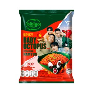 Bibigo X Seventeen Spicy Baby Octopus Flavor Stir Fried Ramyun 122 g