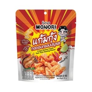 Monori Crispy Shrimp Cheek Snack Tom Yum Goong Flavor 22 g