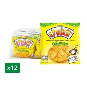Party Fried Yam Chips Coated With Butter Caramel Banana Flavor 12 G X 12 Units 12 g