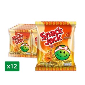 Snack Jack Green Pea Snack Salt And Chili Prawn Flavor Flavor 15 G Pack 12 15 g
